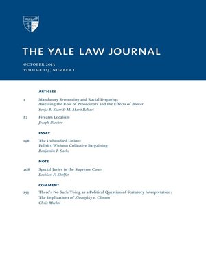cover image of Yale Law Journal